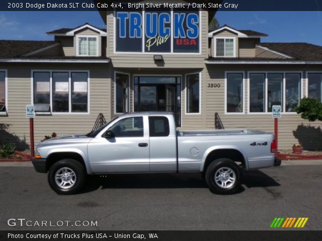 2003 Dodge Dakota SLT Club Cab 4x4 in Bright Silver Metallic