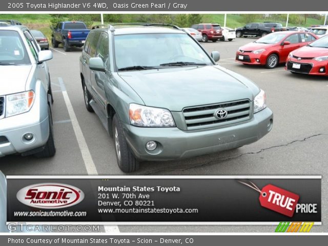 2005 Toyota Highlander V6 4WD in Oasis Green Pearl