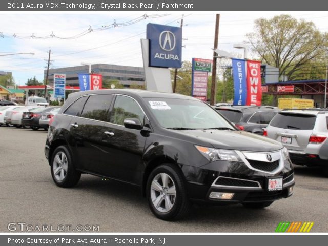 2011 Acura MDX Technology in Crystal Black Pearl
