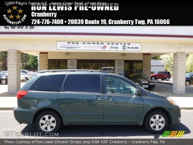 2004 Toyota Sienna XLE in Aspen Green Pearl