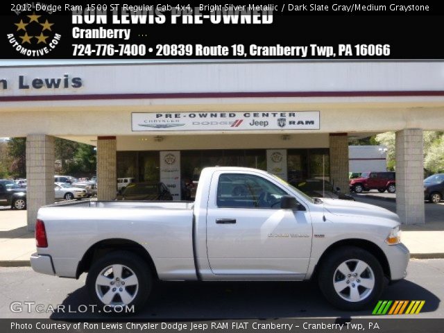 2012 Dodge Ram 1500 ST Regular Cab 4x4 in Bright Silver Metallic