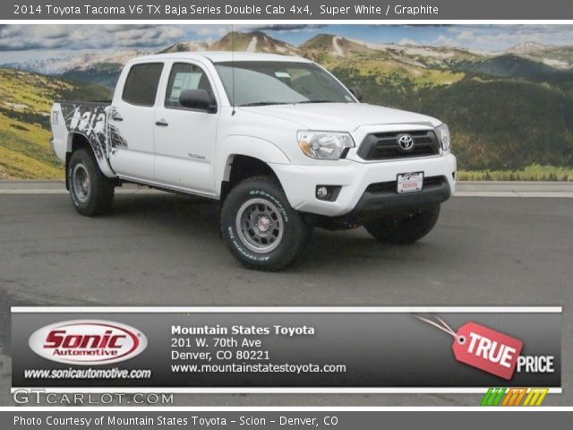 2014 Toyota Tacoma V6 TX Baja Series Double Cab 4x4 in Super White