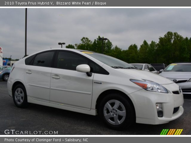 2010 Toyota Prius Hybrid V in Blizzard White Pearl