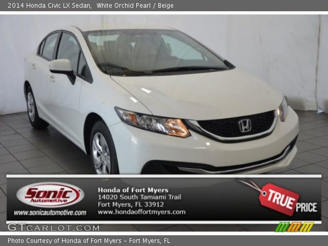 2014 Honda Civic LX Sedan in White Orchid Pearl