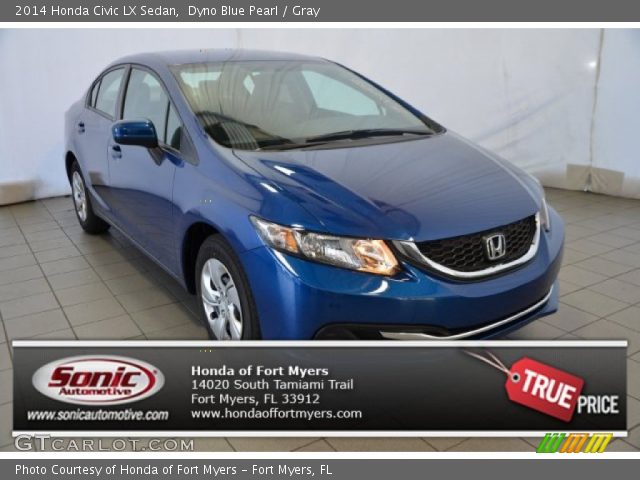 2014 Honda Civic LX Sedan in Dyno Blue Pearl