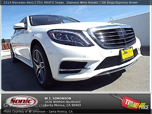 2014 Mercedes-Benz S 550 4MATIC Sedan in Diamond White Metallic