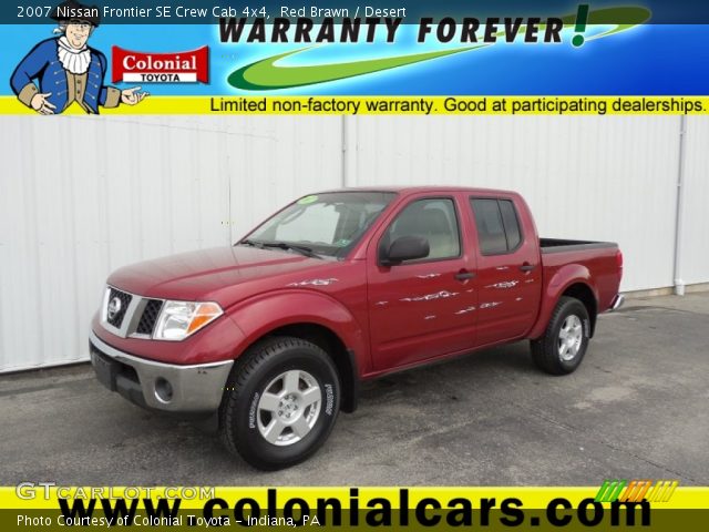 2007 Nissan Frontier SE Crew Cab 4x4 in Red Brawn