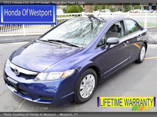 2011 Honda Civic DX-VP Sedan in Royal Blue Pearl