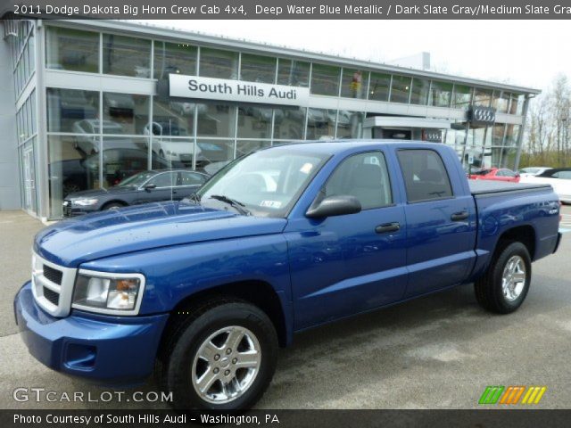 2011 Dodge Dakota Big Horn Crew Cab 4x4 in Deep Water Blue Metallic