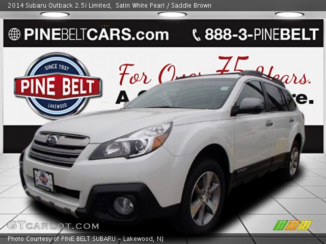 2014 Subaru Outback 2.5i Limited in Satin White Pearl
