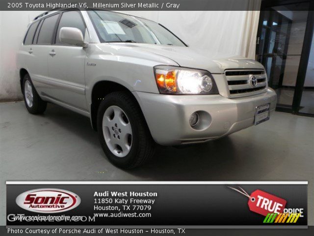 2005 Toyota Highlander V6 in Millenium Silver Metallic