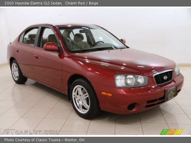 2003 Hyundai Elantra GLS Sedan in Chianti Red