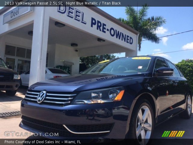 2013 Volkswagen Passat 2.5L SE in Night Blue Metallic