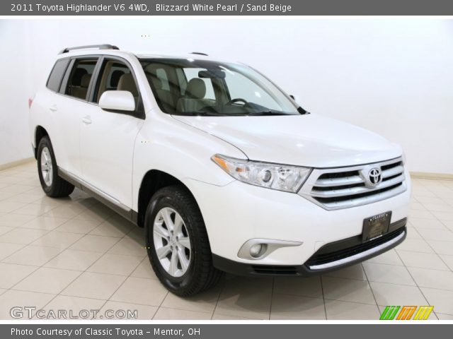 2011 Toyota Highlander V6 4WD in Blizzard White Pearl
