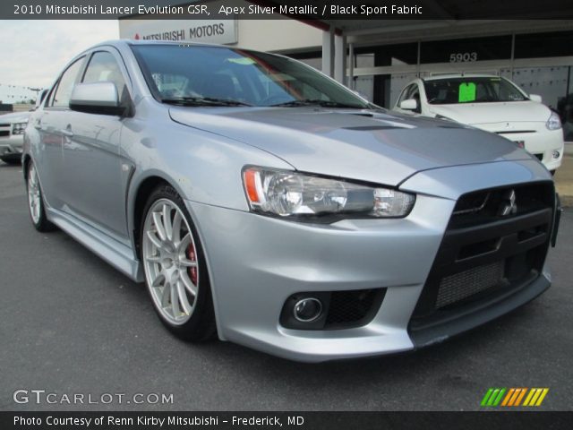 2010 Mitsubishi Lancer Evolution GSR in Apex Silver Metallic