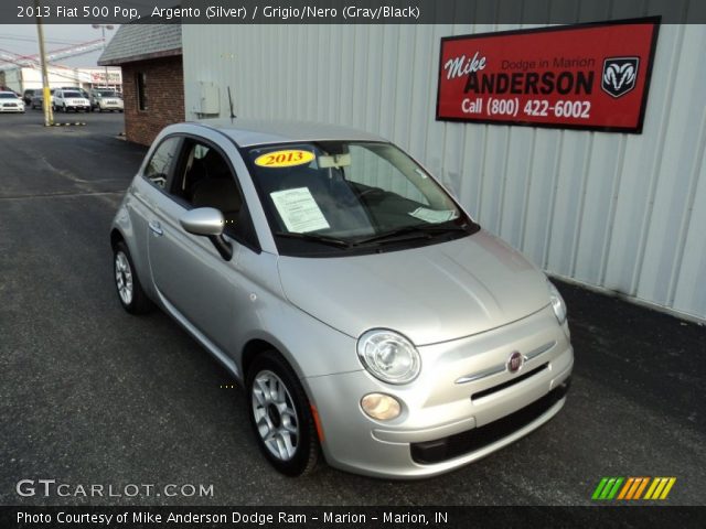 2013 Fiat 500 Pop in Argento (Silver)