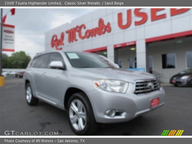 2008 Toyota Highlander Limited in Classic Silver Metallic