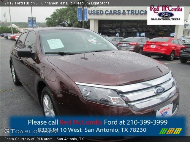 2012 Ford Fusion S in Cinnamon Metallic