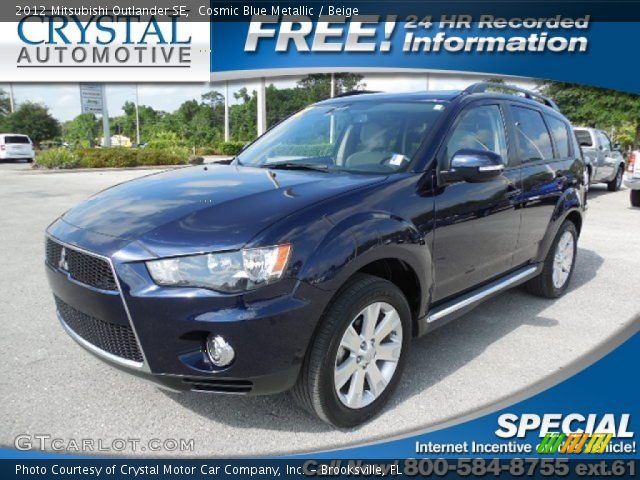 2012 Mitsubishi Outlander SE in Cosmic Blue Metallic