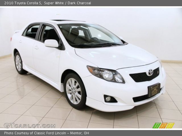 2010 Toyota Corolla S in Super White