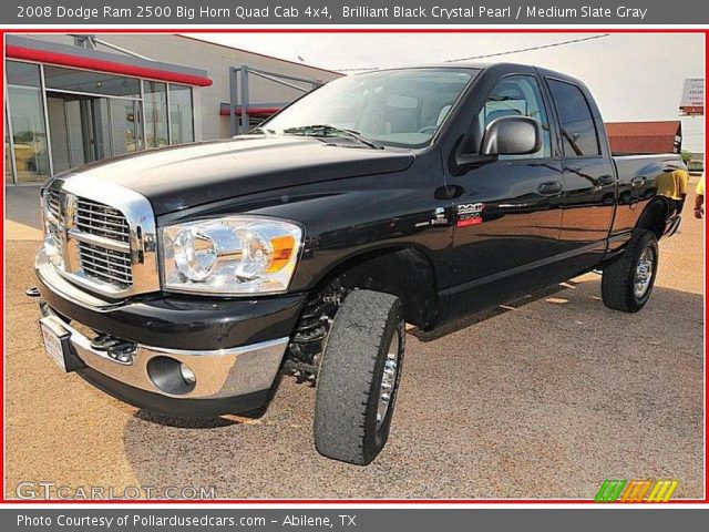 2008 Dodge Ram 2500 Big Horn Quad Cab 4x4 in Brilliant Black Crystal Pearl
