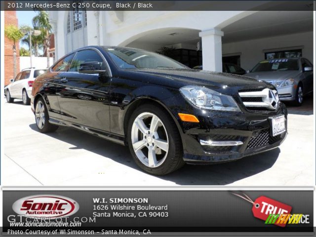 2012 Mercedes-Benz C 250 Coupe in Black