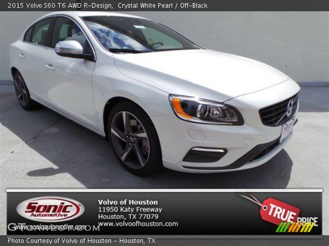 2015 Volvo S60 T6 AWD R-Design in Crystal White Pearl
