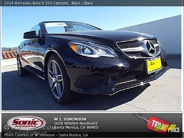 2014 Mercedes-Benz E 350 Cabriolet in Black