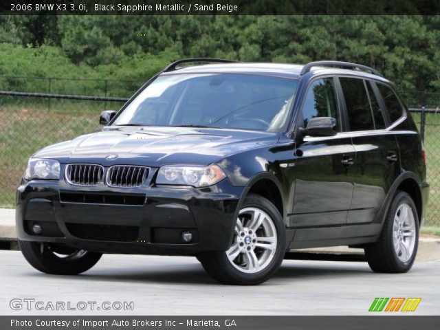 2006 BMW X3 3.0i in Black Sapphire Metallic