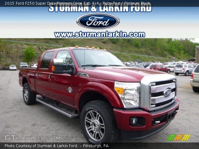 2015 Ford F250 Super Duty Platinum Crew Cab 4x4 in Ruby Red