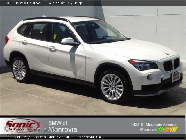 2015 BMW X1 sDrive28i in Alpine White