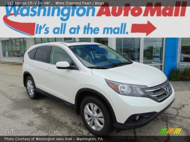 2012 Honda CR-V EX 4WD in White Diamond Pearl
