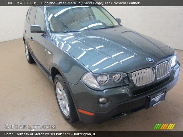 2008 BMW X3 3.0si in Highland Green Metallic
