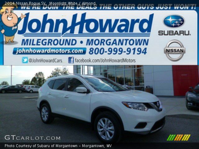 2014 Nissan Rogue SV in Moonlight White