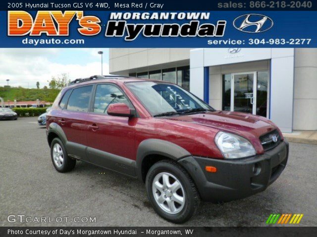 2005 Hyundai Tucson GLS V6 4WD in Mesa Red