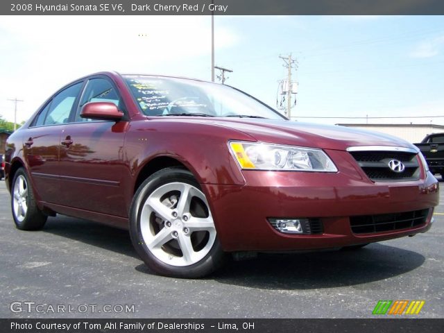 2008 Hyundai Sonata SE V6 in Dark Cherry Red