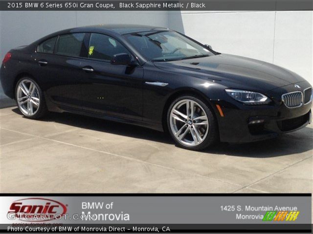 2015 BMW 6 Series 650i Gran Coupe in Black Sapphire Metallic