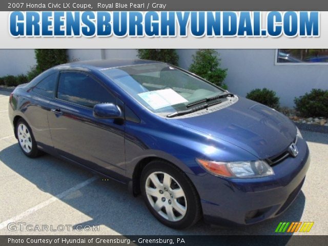 2007 Honda Civic LX Coupe in Royal Blue Pearl