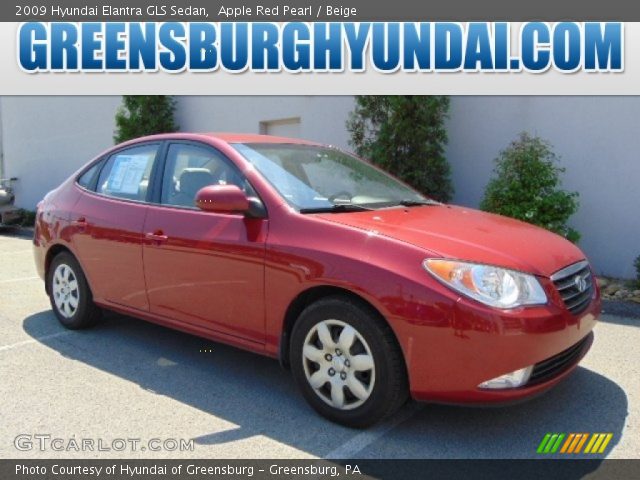 2009 Hyundai Elantra GLS Sedan in Apple Red Pearl