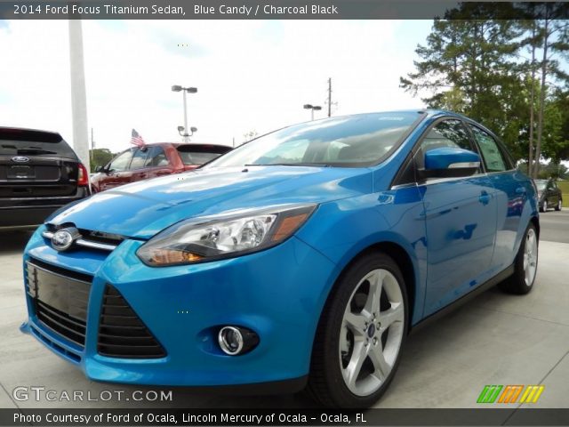 2014 Ford Focus Titanium Sedan in Blue Candy