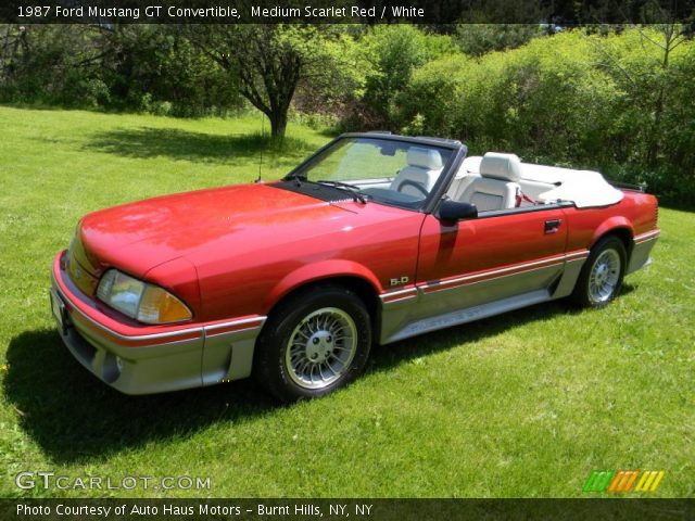 1987 Ford Mustang GT Convertible in Medium Scarlet Red