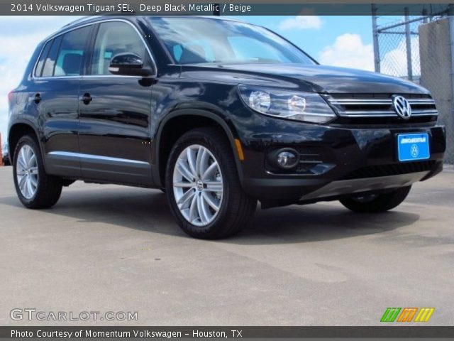 2014 Volkswagen Tiguan SEL in Deep Black Metallic