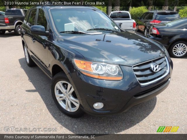 2010 Hyundai Santa Fe SE in Pacific Blue Pearl