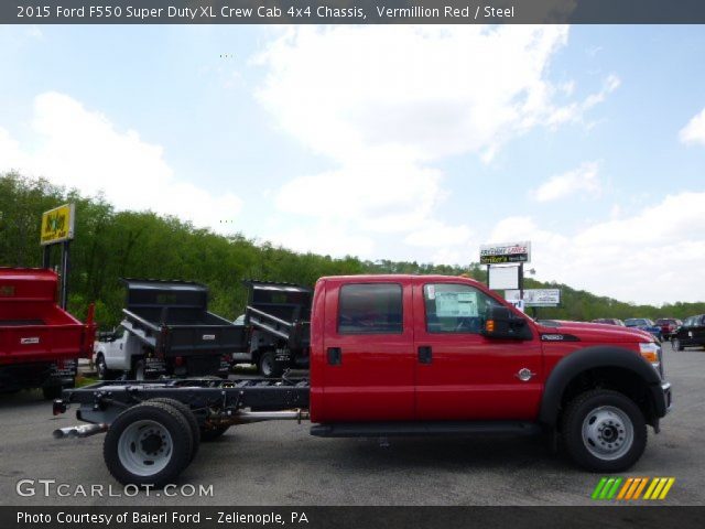 2015 Ford F550 Super Duty XL Crew Cab 4x4 Chassis in Vermillion Red