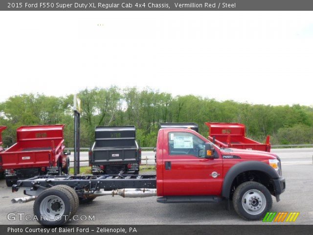 2015 Ford F550 Super Duty XL Regular Cab 4x4 Chassis in Vermillion Red