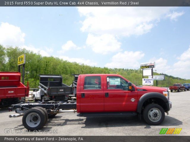 2015 Ford F550 Super Duty XL Crew Cab 4x4 Chassis in Vermillion Red