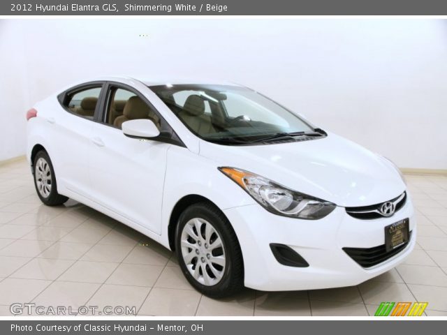 2012 Hyundai Elantra GLS in Shimmering White
