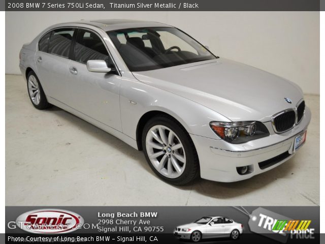 2008 BMW 7 Series 750Li Sedan in Titanium Silver Metallic