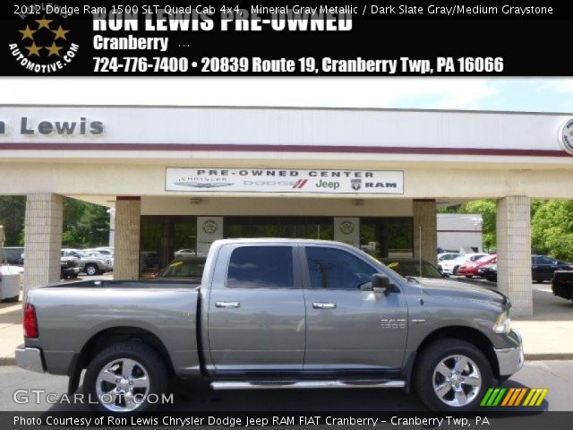 2012 Dodge Ram 1500 SLT Quad Cab 4x4 in Mineral Gray Metallic