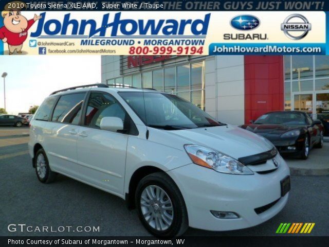 2010 Toyota Sienna XLE AWD in Super White